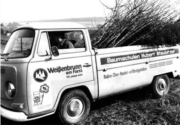 Einer der ersten Transporter unserer Baumschule in den "Sechzigern"